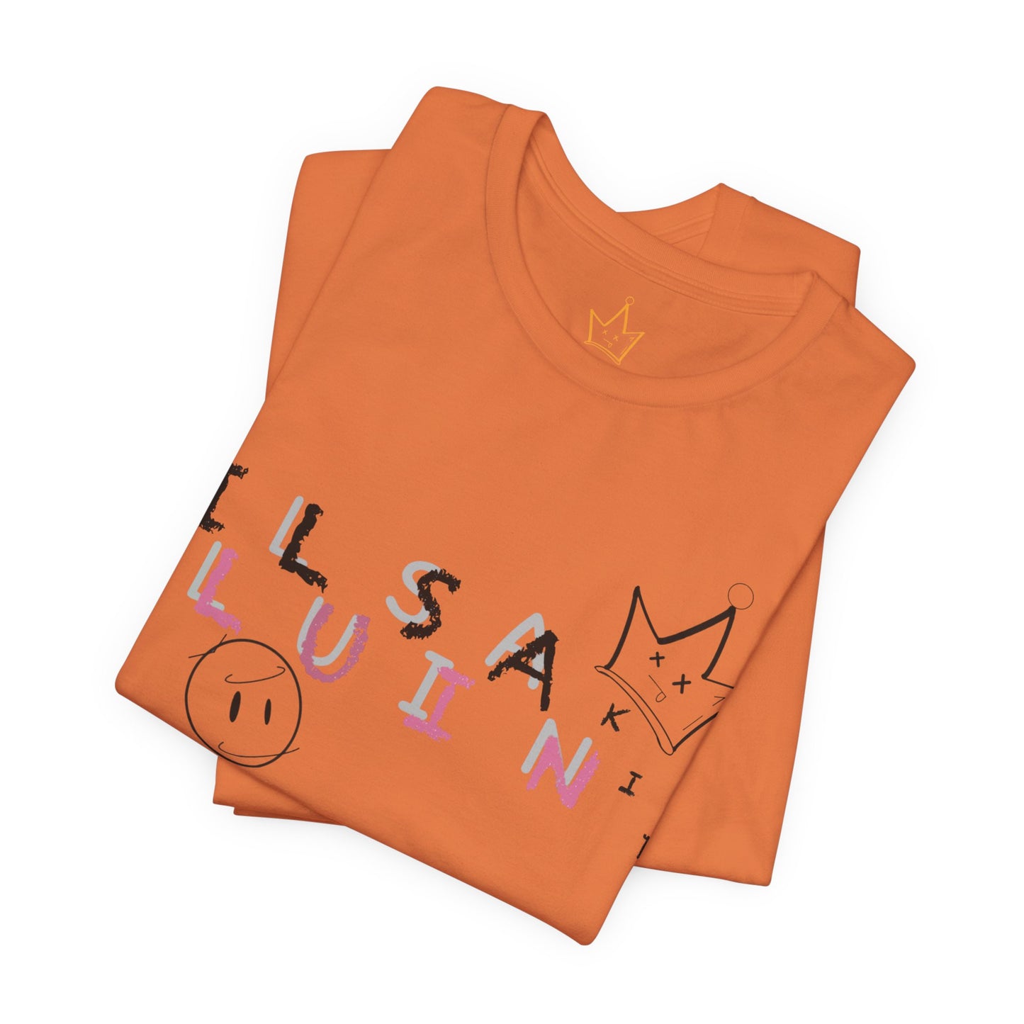 Illusian Kid Scattered Text T-Shirt