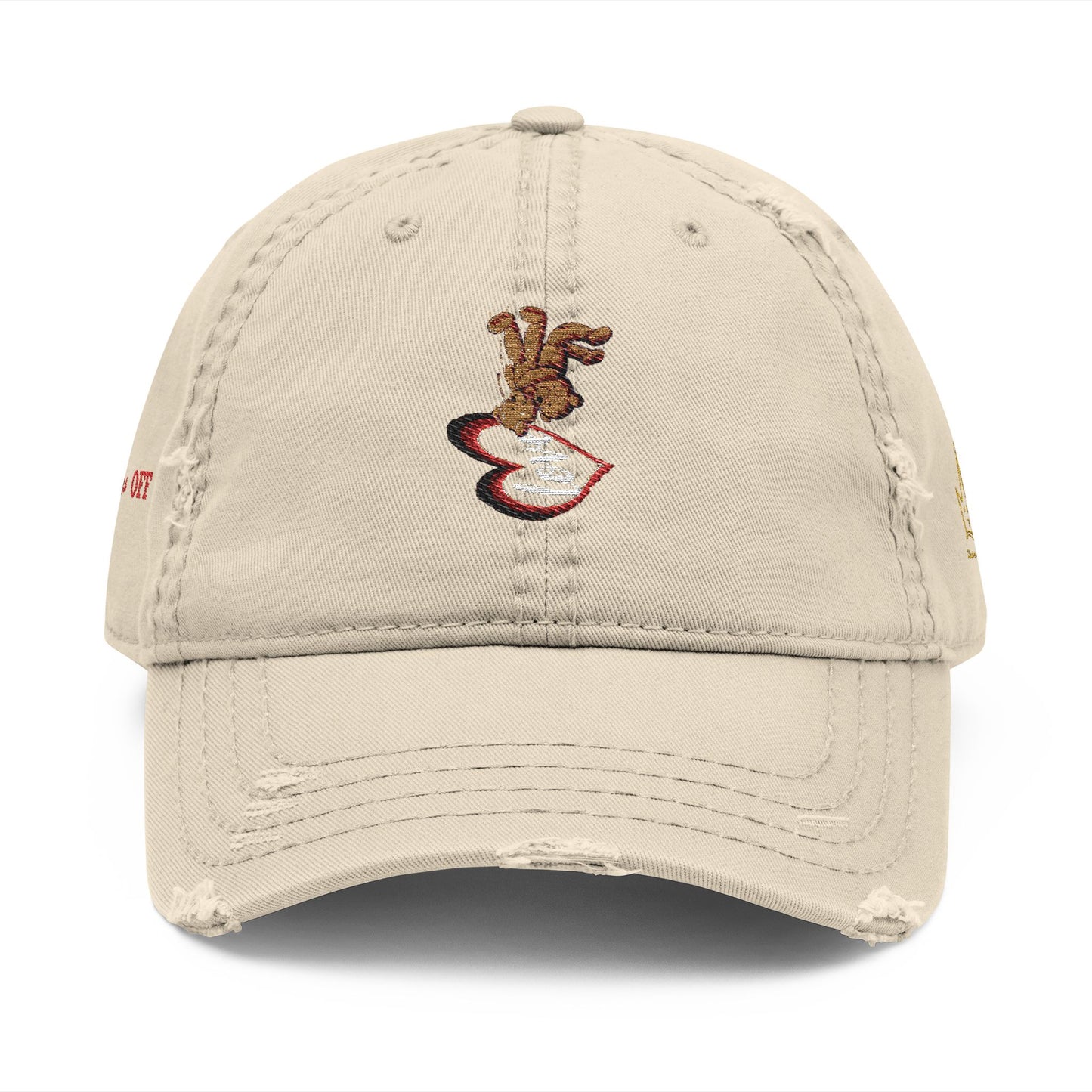 Falling In Love Distressed Embroidered Dad Hat