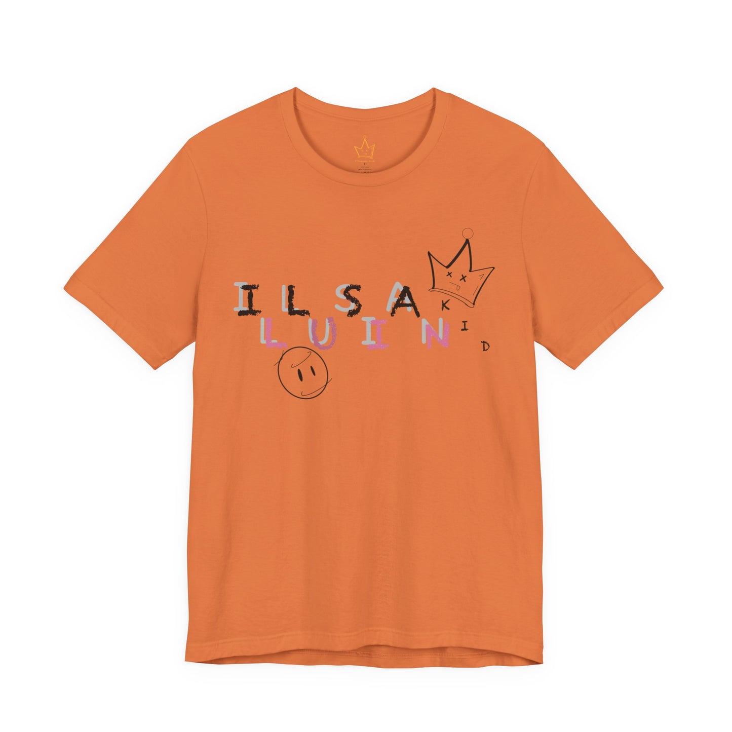 Illusian Kid Scattered Text T-Shirt