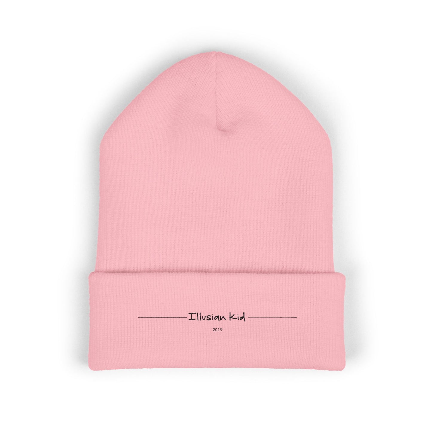 Illusian KId, Simple Text, Embroidered Cuffed Beanie