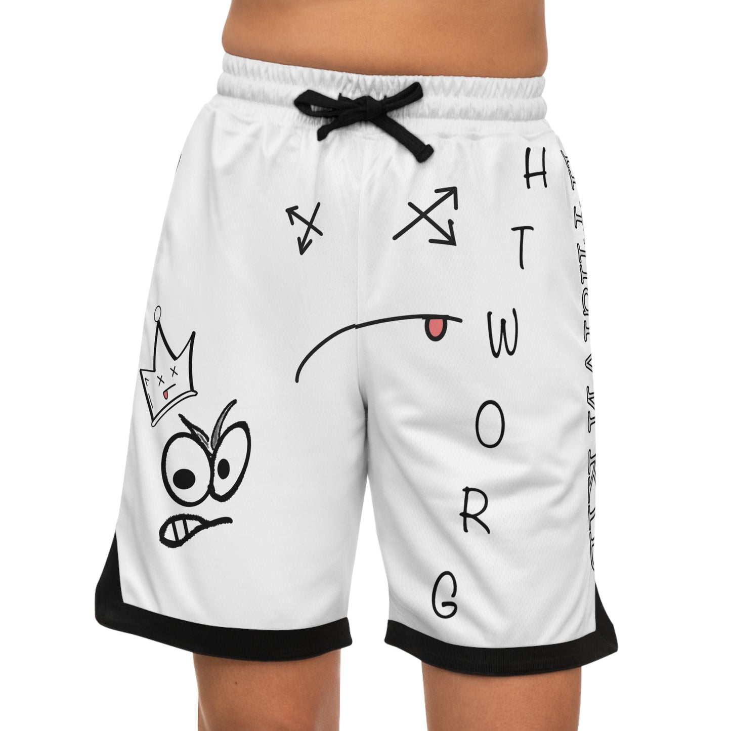 I Understand it, Graphic Basketball Rib Shorts