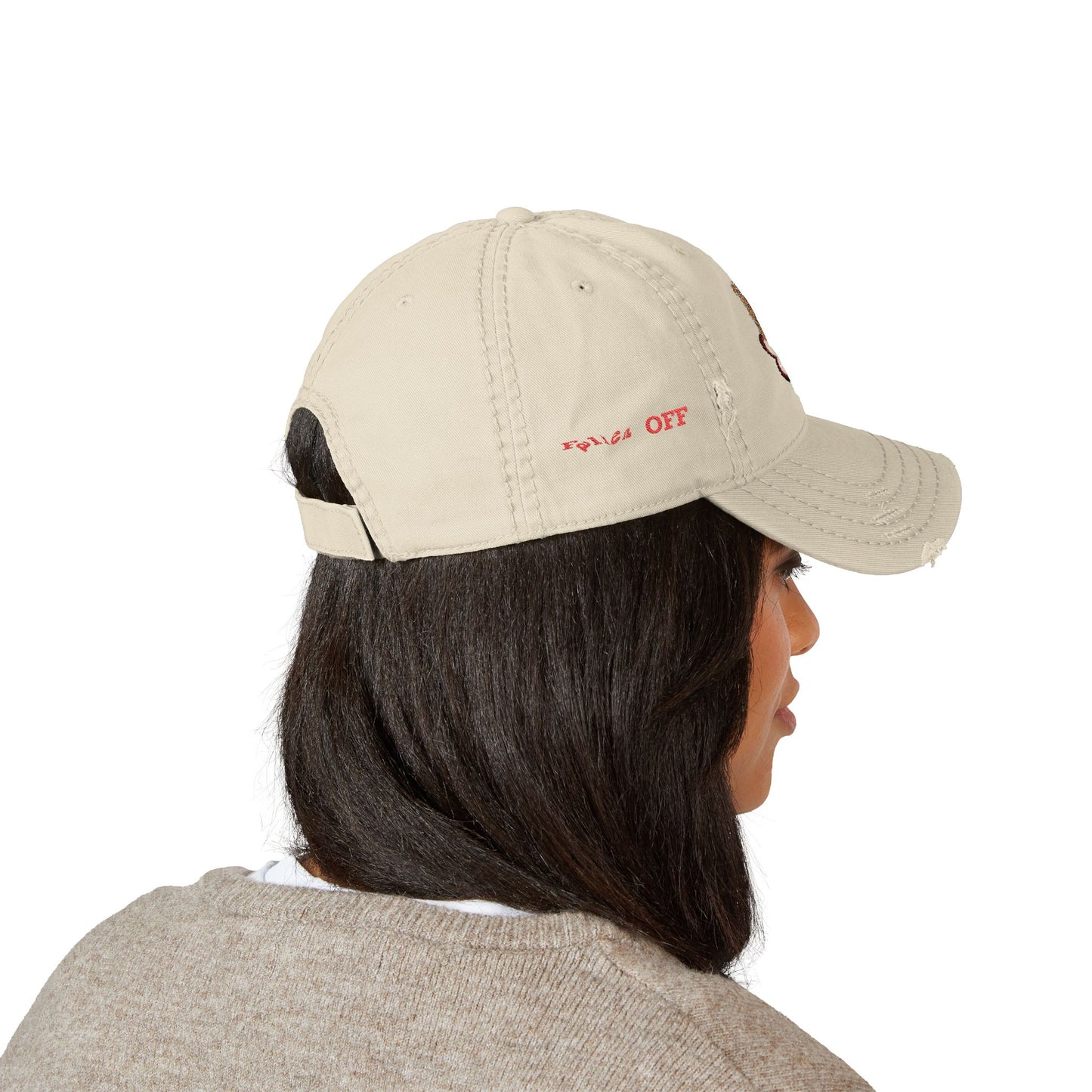 Falling In Love Distressed Embroidered Dad Hat