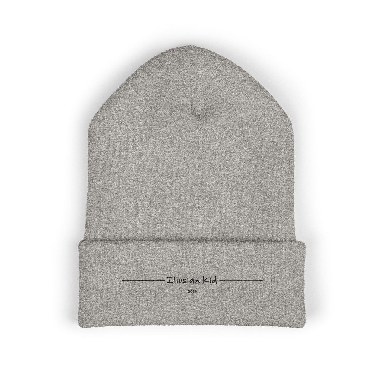 Illusian KId, Simple Text, Embroidered Cuffed Beanie