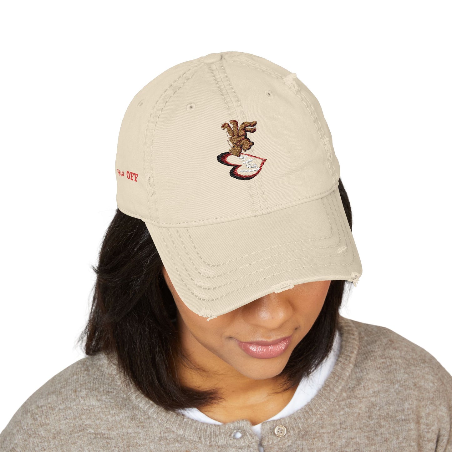 Falling In Love Distressed Embroidered Dad Hat