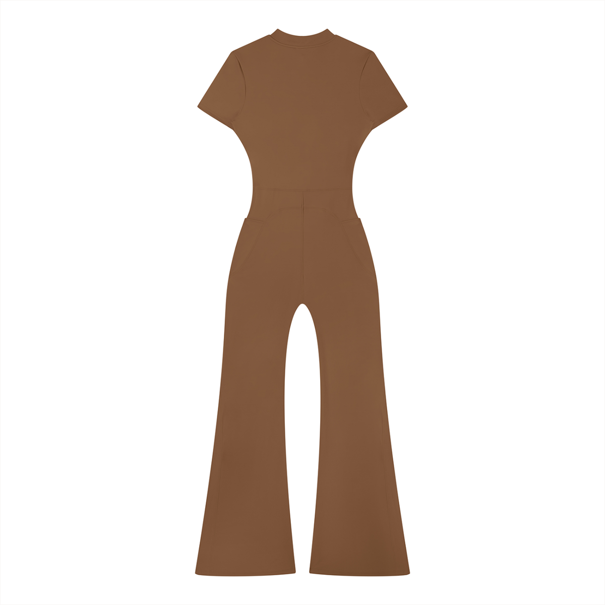 IKC, Women’s Tight Flared Leg Quarter-Zip Jumpsuit