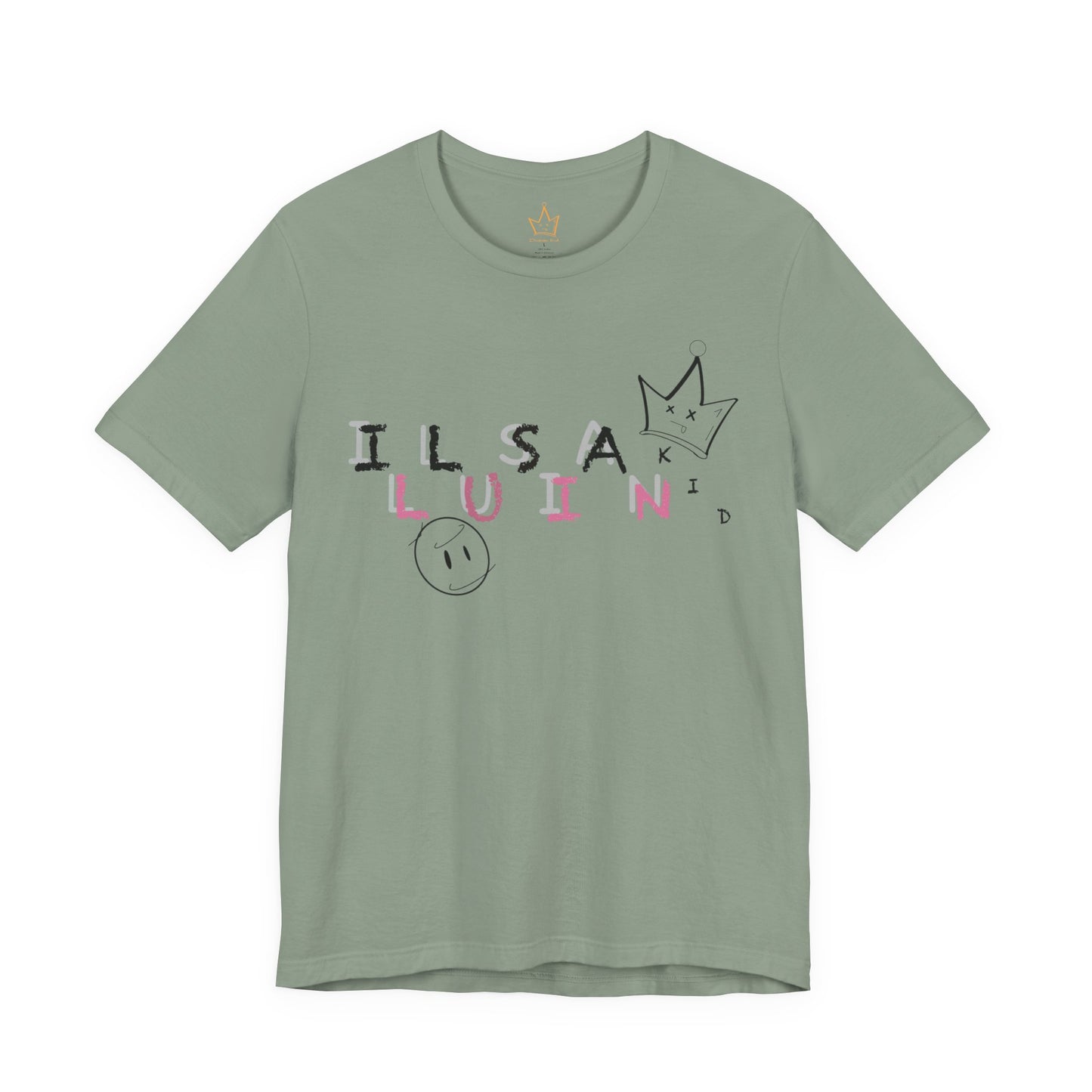 Illusian Kid Scattered Text T-Shirt
