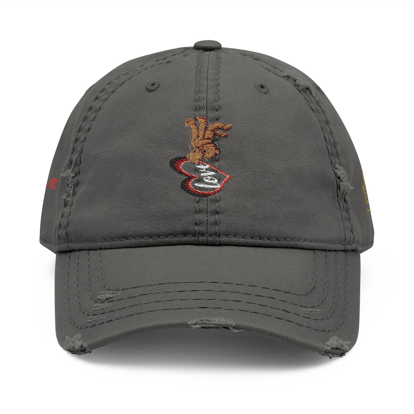 Falling In Love Distressed Embroidered Dad Hat