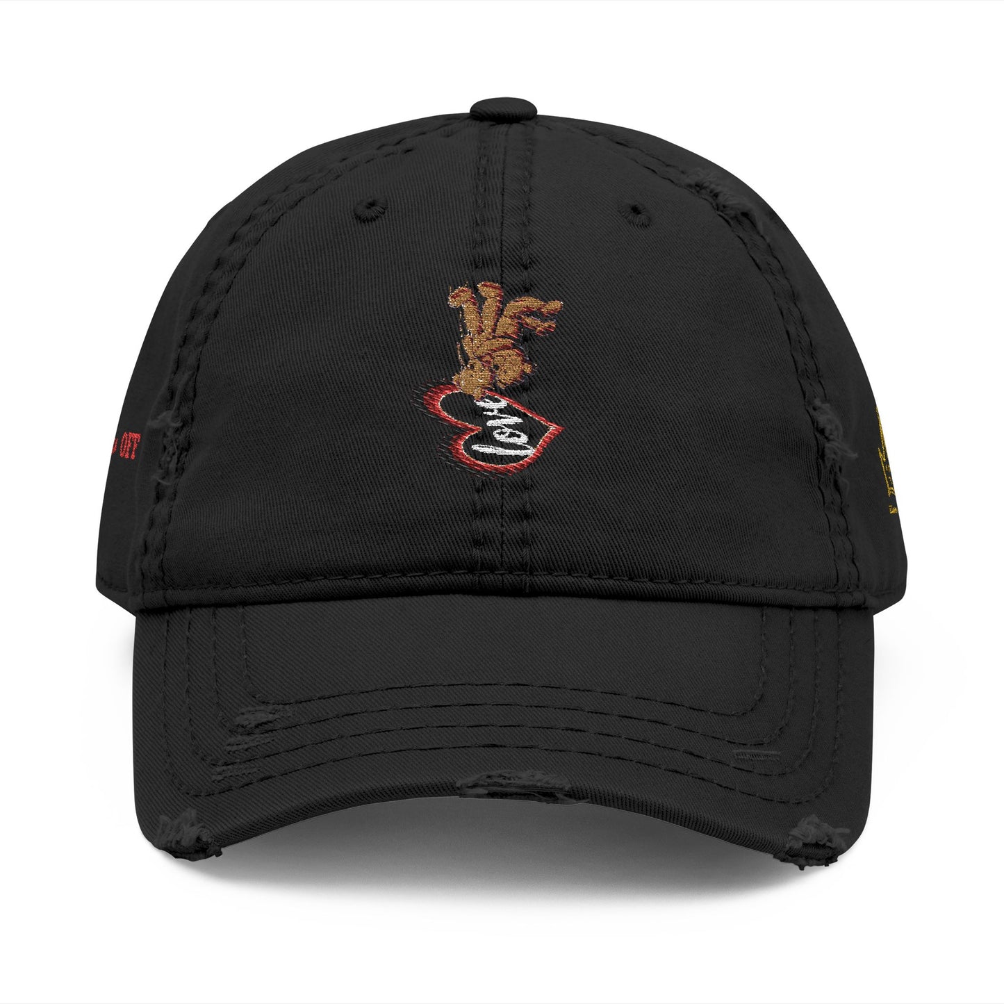 Falling In Love Distressed Embroidered Dad Hat