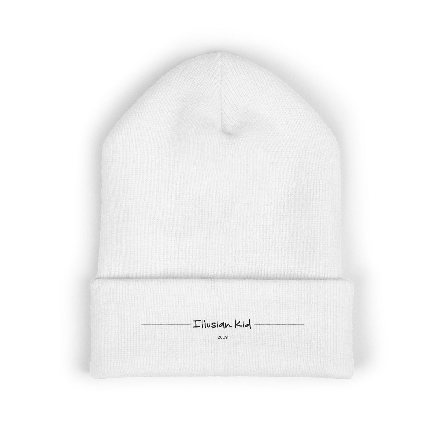 Illusian KId, Simple Text, Embroidered Cuffed Beanie