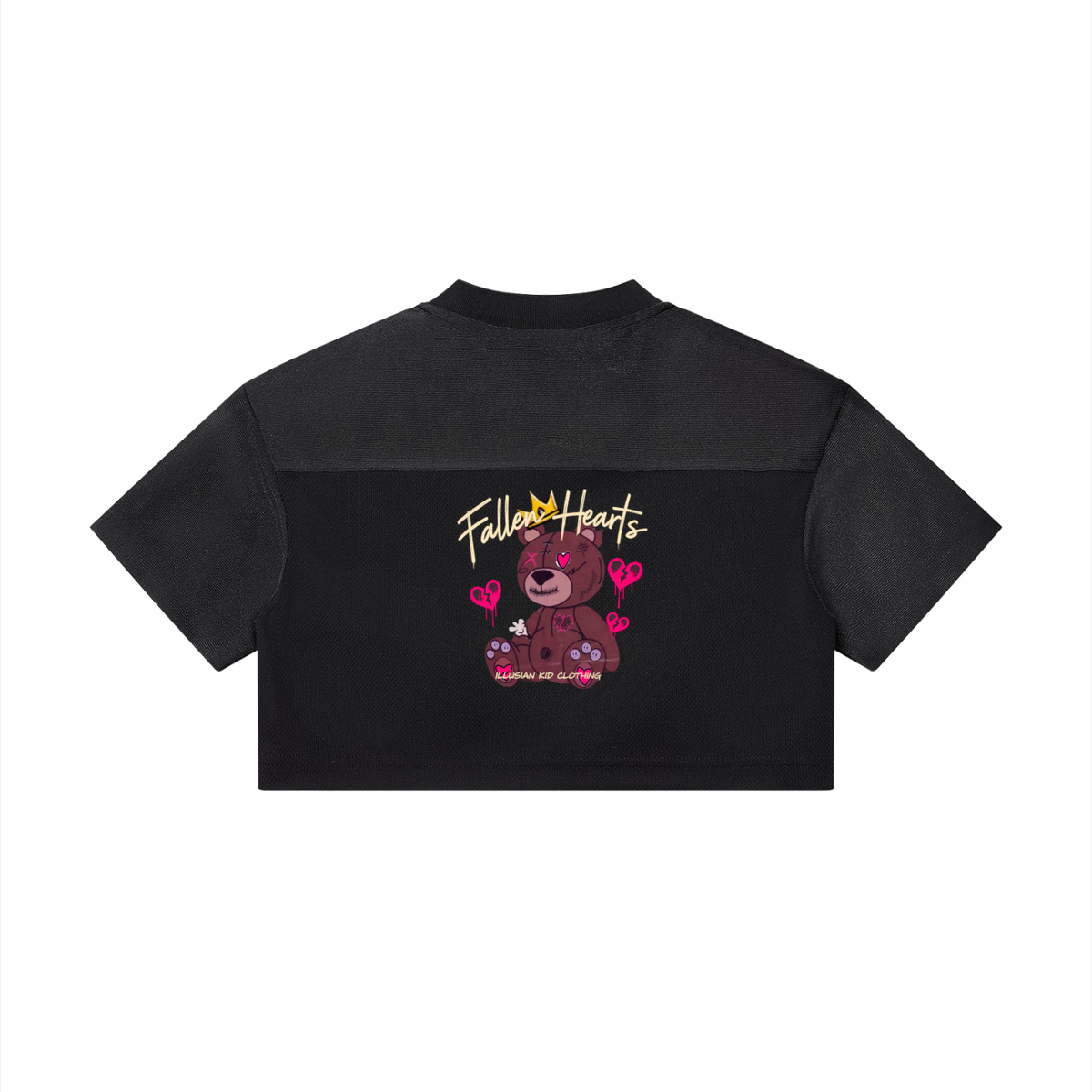 Fallen Hearts, Lifted Crown, Women’s Cropped Paneled V-Neck Jersey