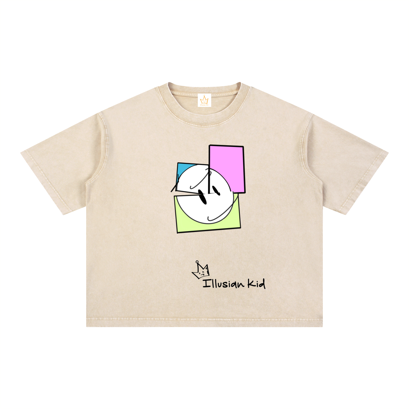 Broken Pieces, Mood Swing, Mineral Wash Boxy Cotton T-Shirt