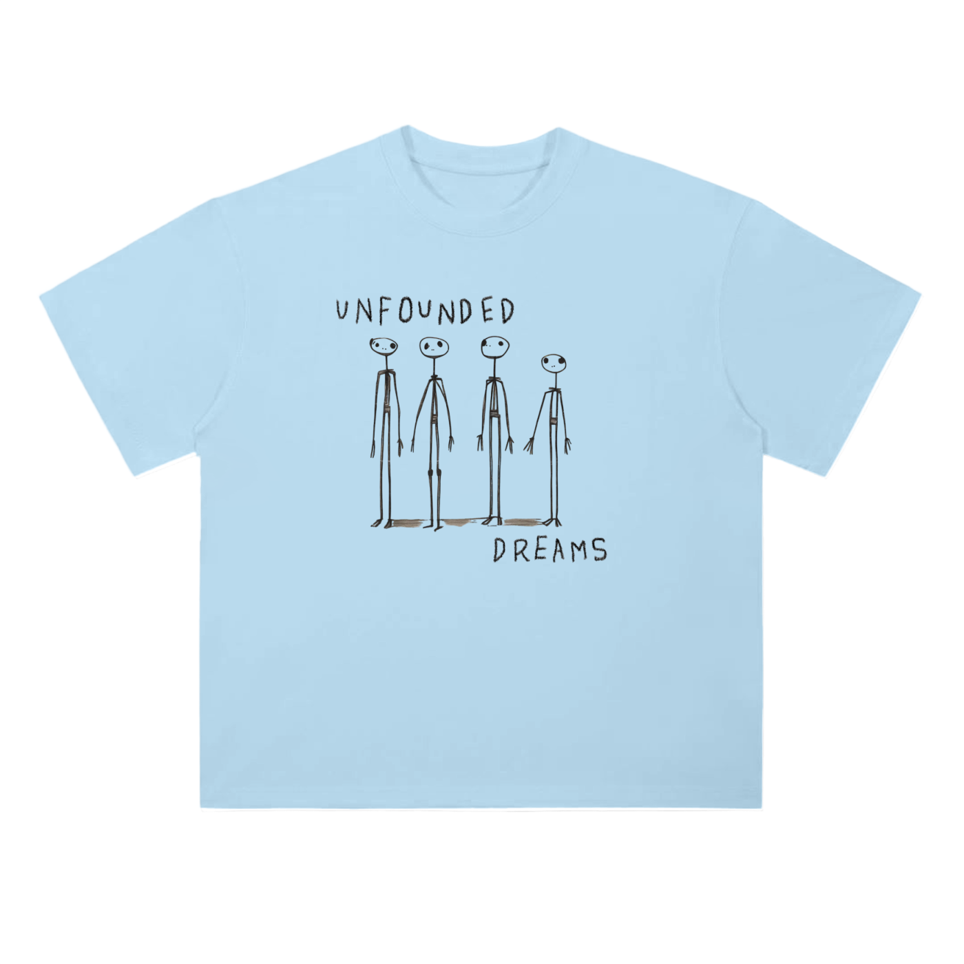 Unfounded Dreams T-Shirt, Eyesore Lettering, Drop Shoulder Cotton T-Shirt