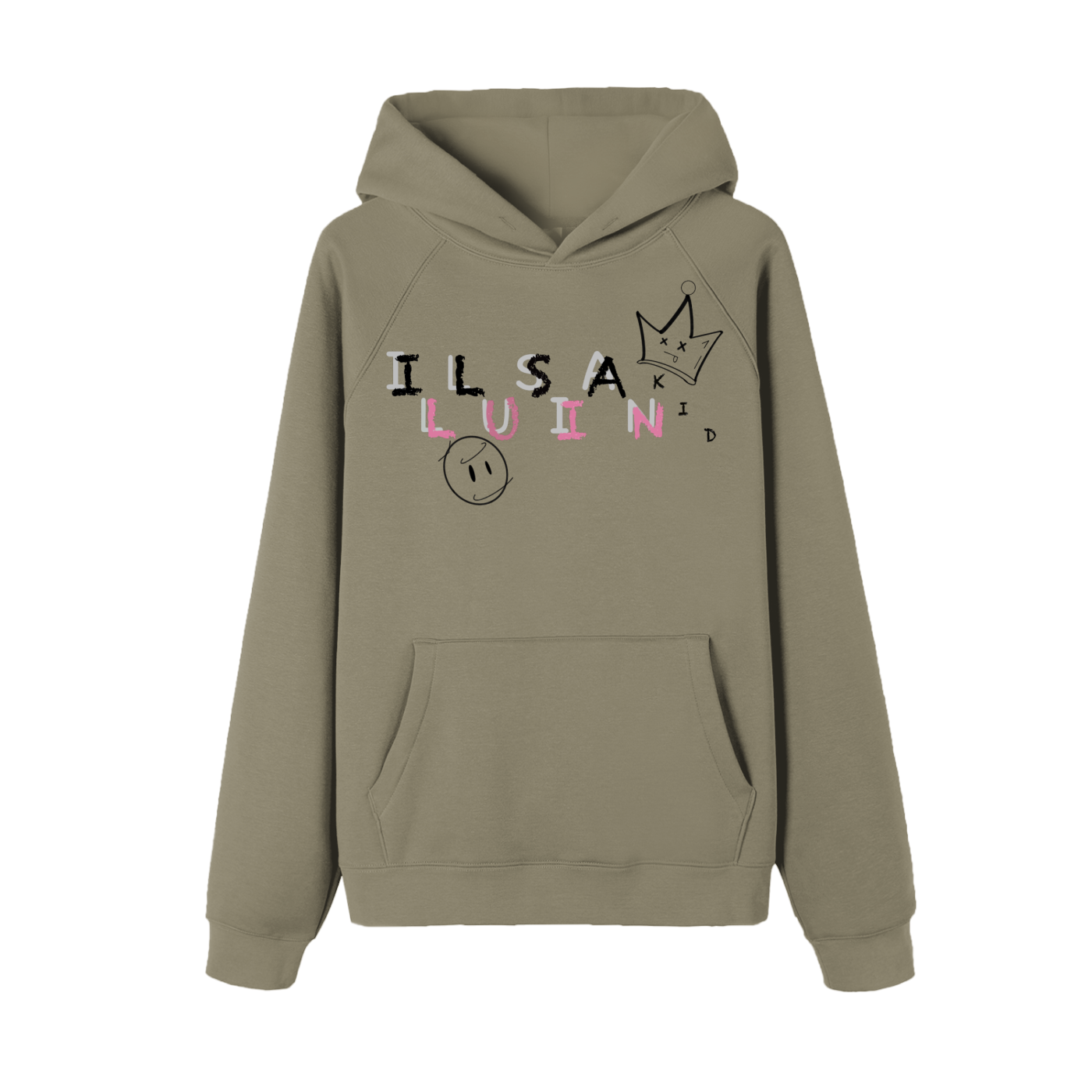 Scattered Illusian, Essential Raglan Sleeve Fleece Hoodie