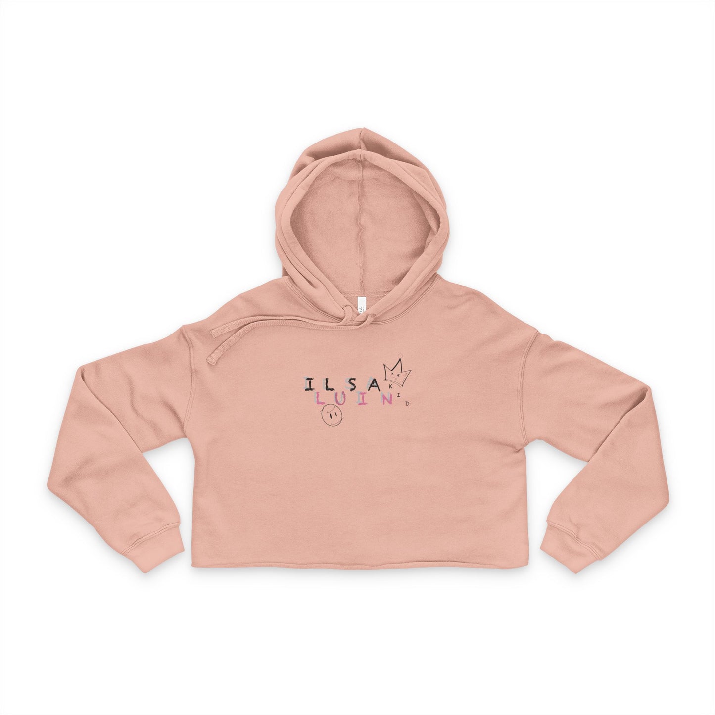 Illusian Kid Scattered, Women's Cropped Hoodie