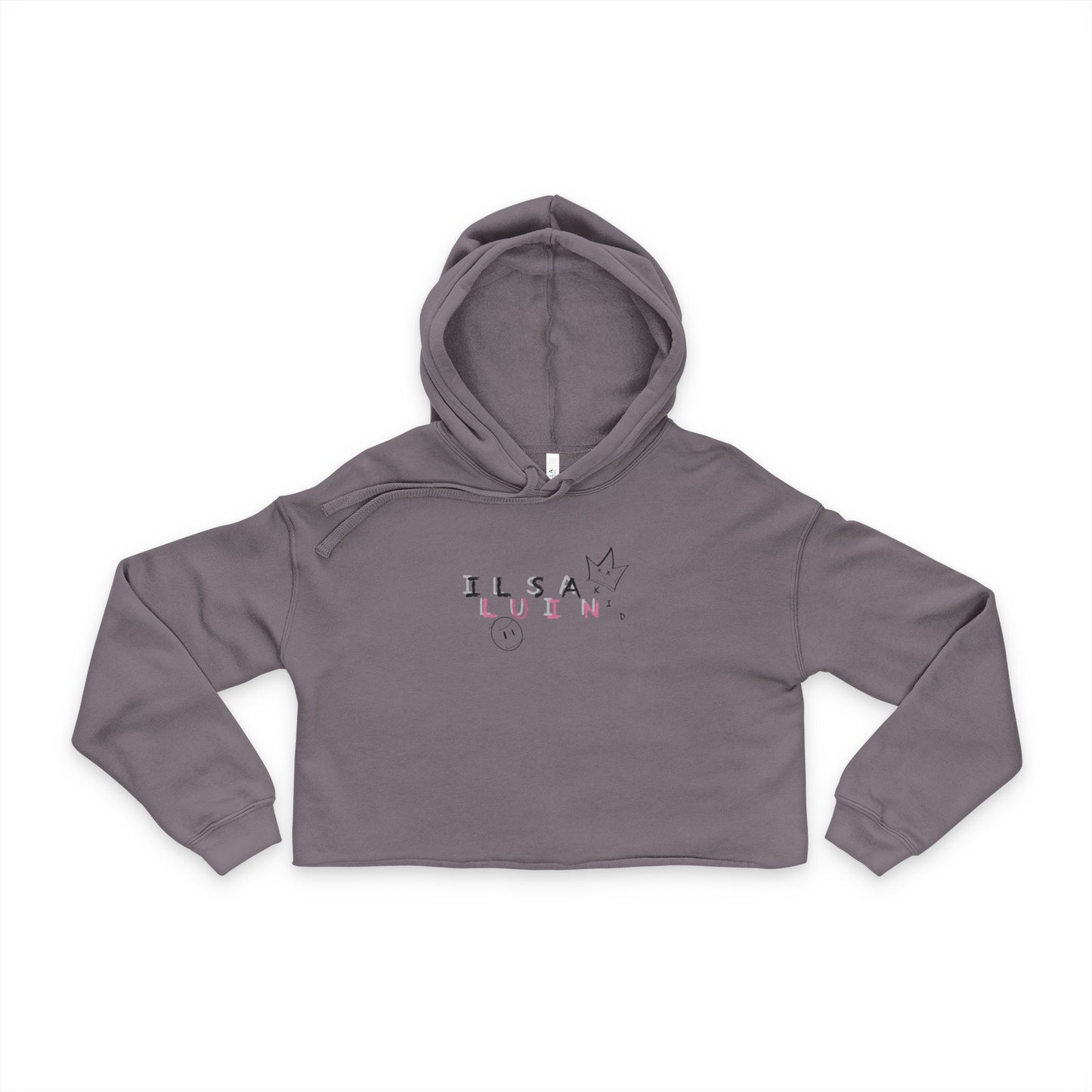 Illusian Kid Scattered, Women's Cropped Hoodie