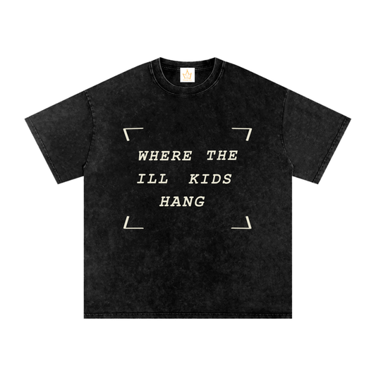 Back To Back, The Hideout. Snow Washed Oversized Cotton T-Shirt