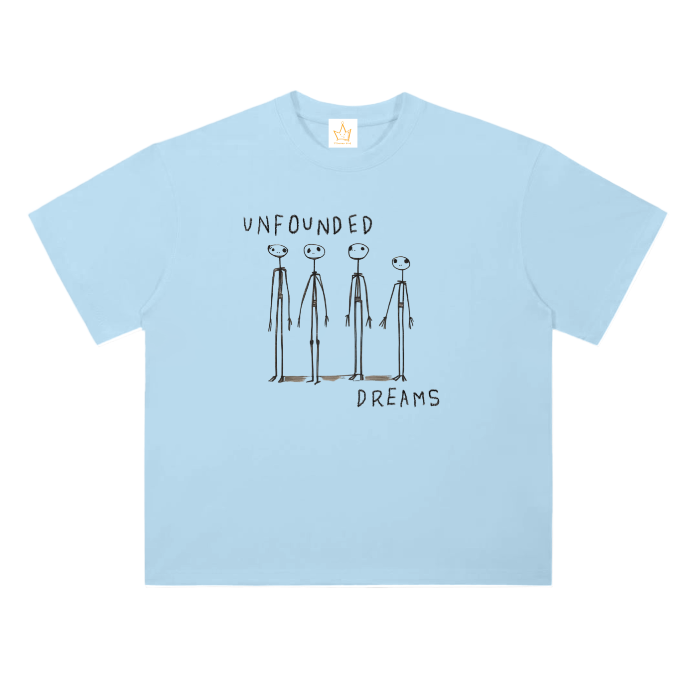 Unfounded Dreams T-Shirt, Eyesore Lettering, Drop Shoulder Cotton T-Shirt