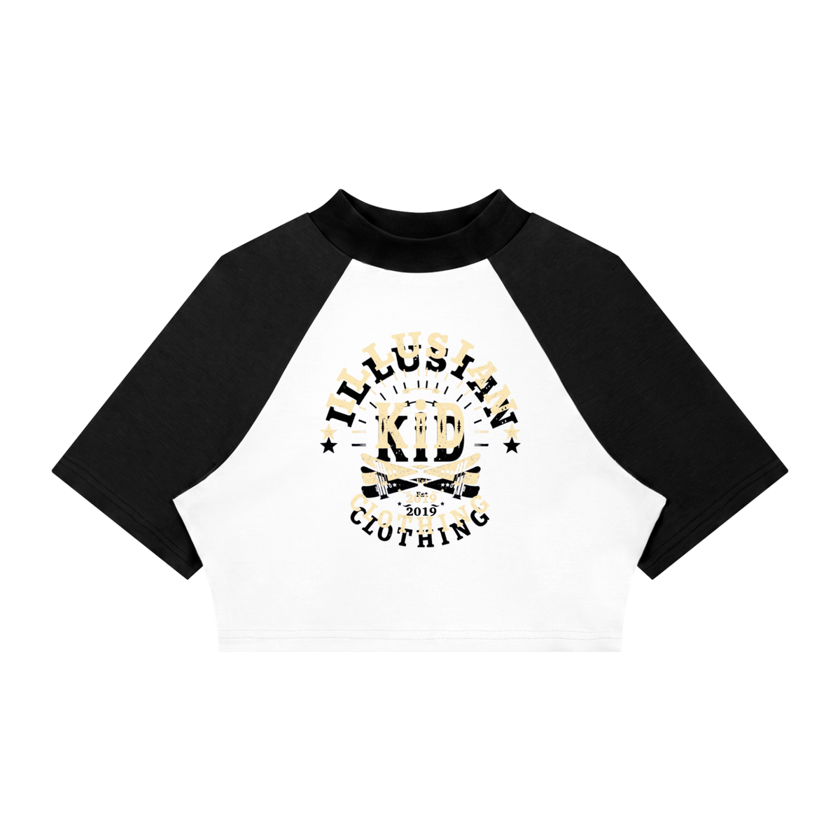 I'm Perfect, Women’s Color Block Raglan Crop T-Shirt