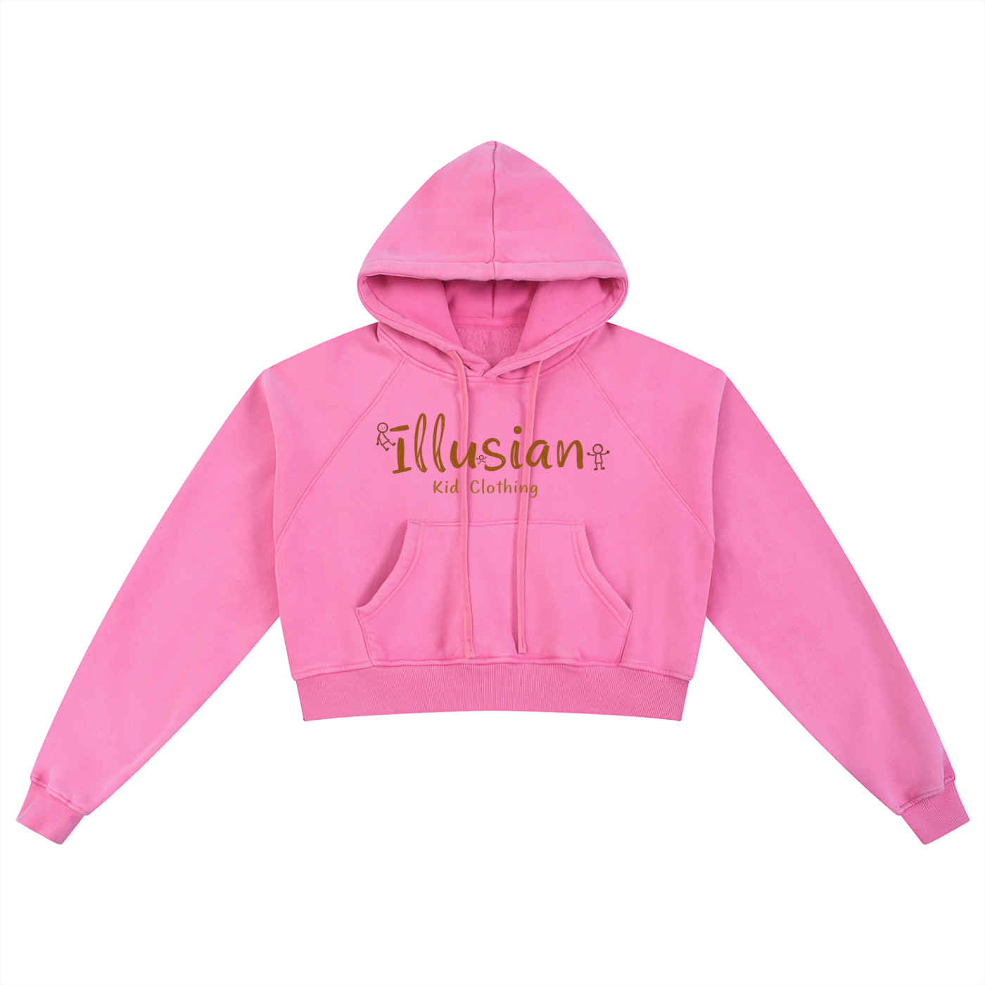 Where The Ill Kids Hang, Women's Snow Washed Cropped Hoodie