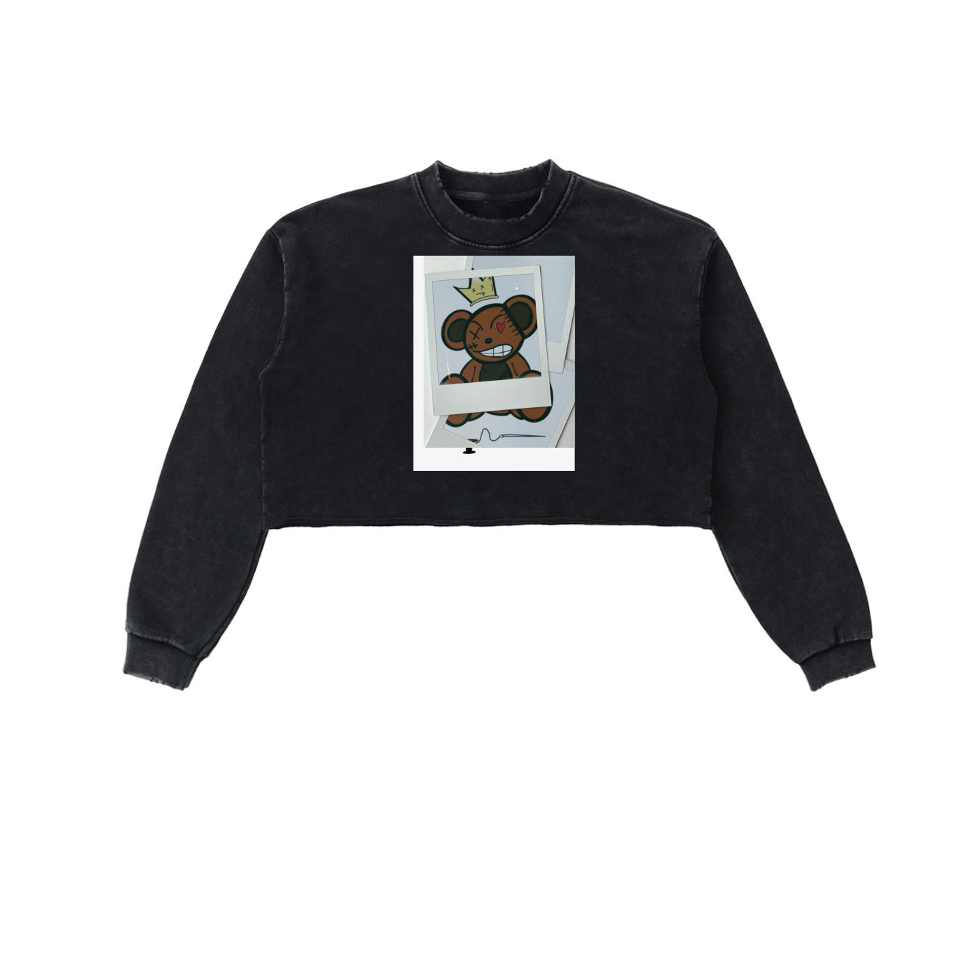 Picture Perfect  Women's Snow Washed Cropped Sweatshirt