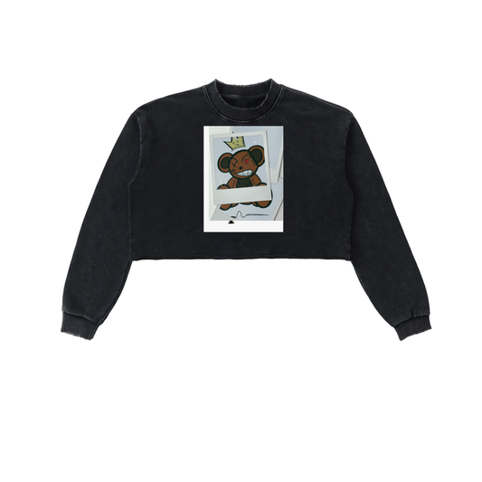 Picture Perfect  Women's Snow Washed Cropped Sweatshirt