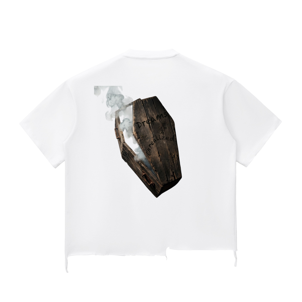 When Dreams Die Young, Snow Wash Raw-Hem Boxy T-shirt