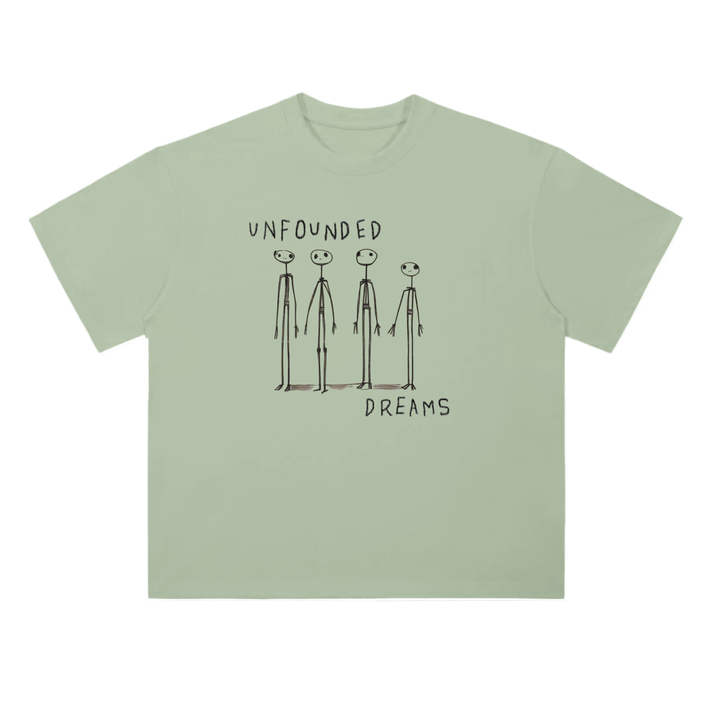 Unfounded Dreams T-Shirt, Eyesore Lettering, Drop Shoulder Cotton T-Shirt