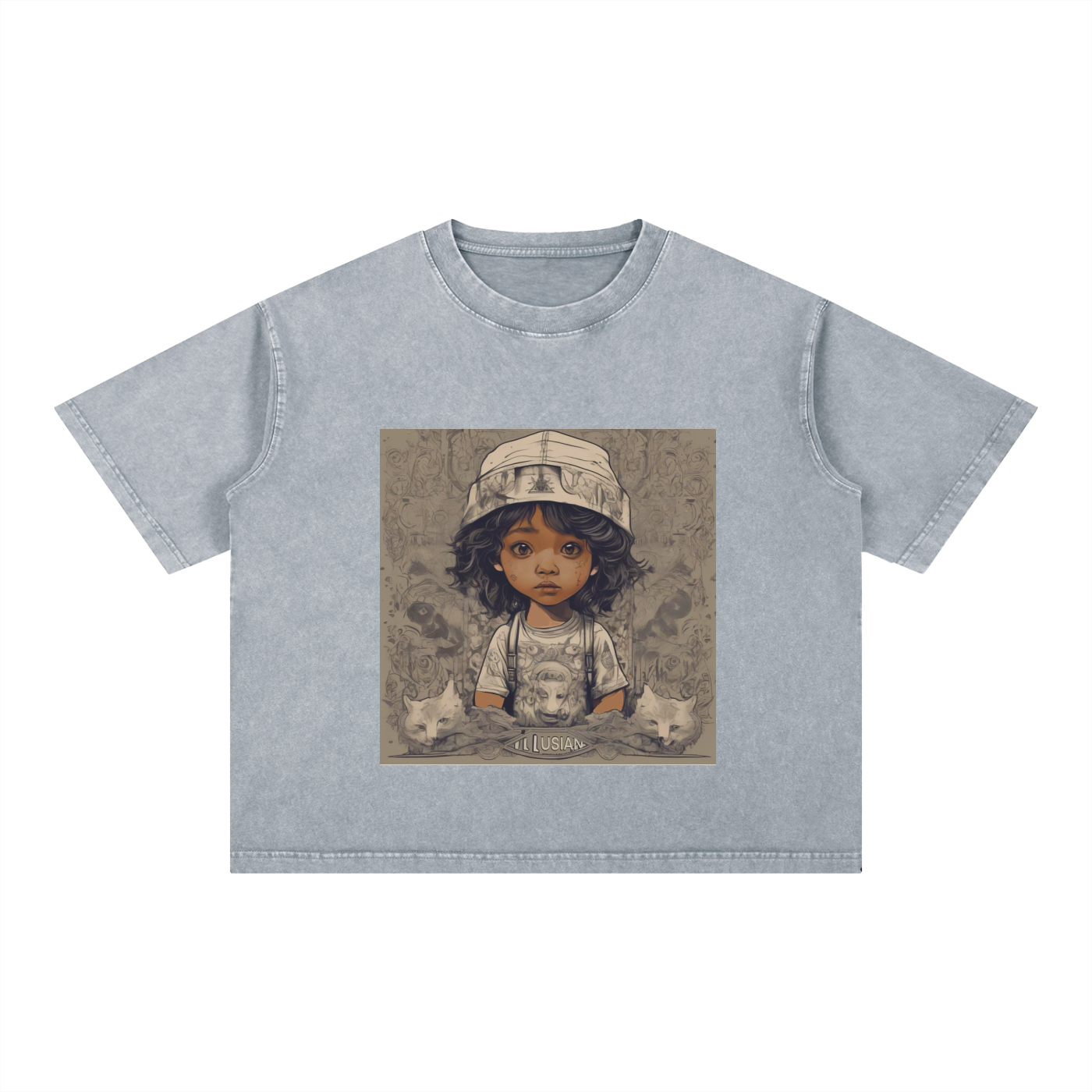Dreamer, Illusian Kid Mineral Wash Boxy Cotton T-Shirt