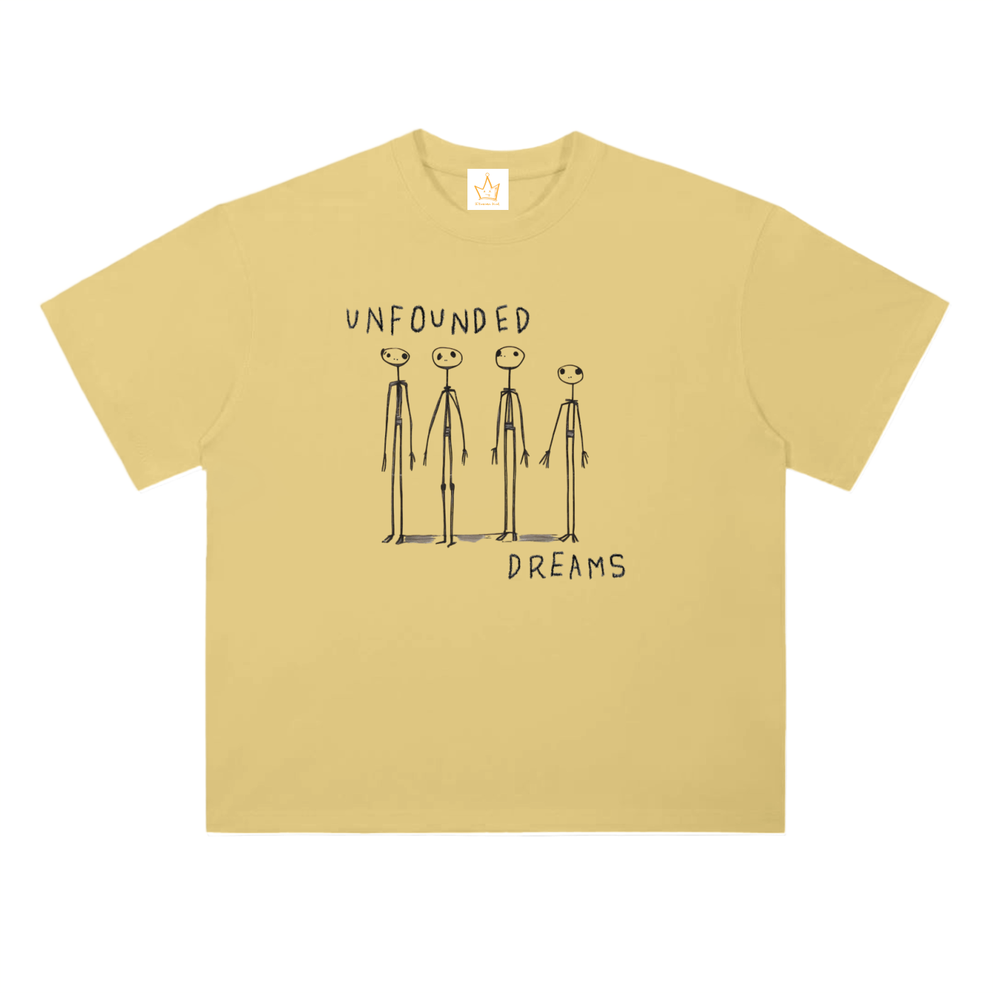Unfounded Dreams T-Shirt, Eyesore Lettering, Drop Shoulder Cotton T-Shirt