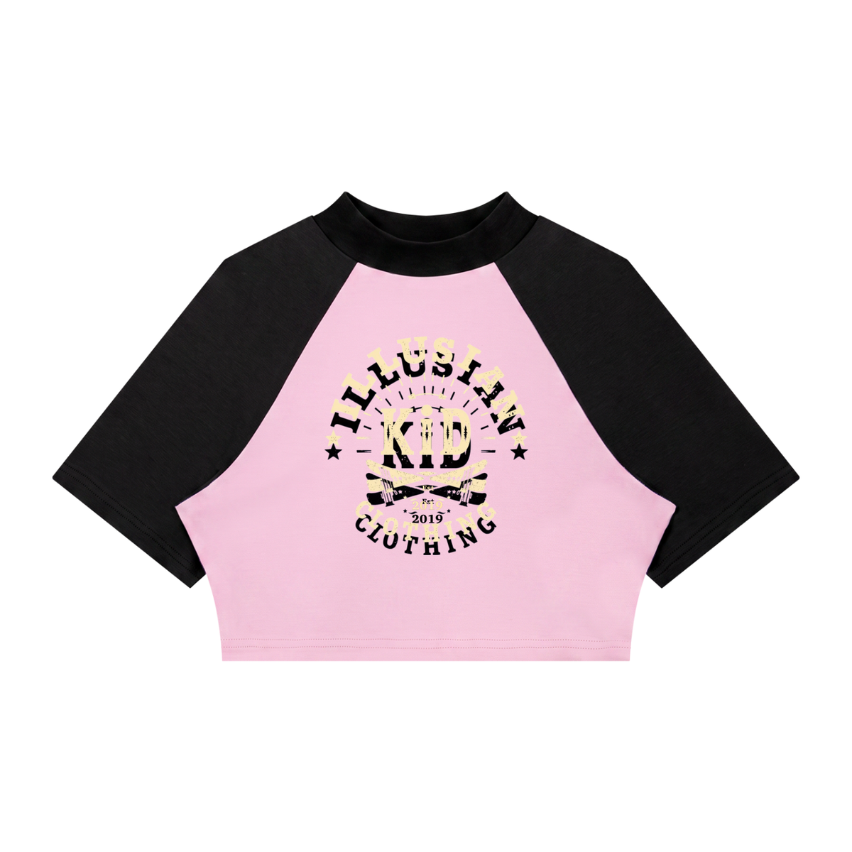 I'm Perfect, Women’s Color Block Raglan Crop T-Shirt
