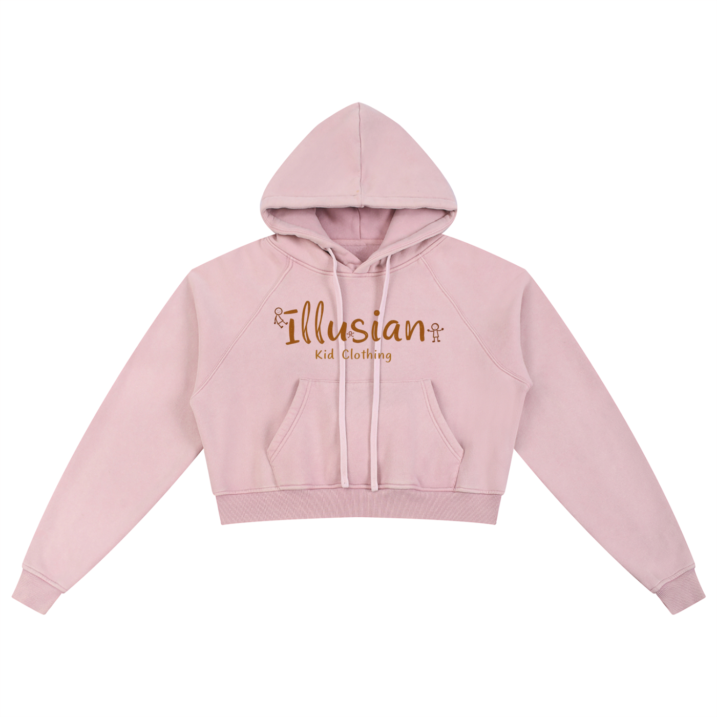 Where The Ill Kids Hang, Women's Snow Washed Cropped Hoodie