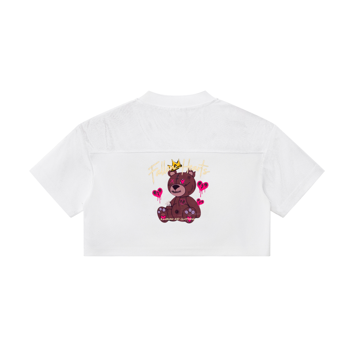 Fallen Hearts, Lifted Crown, Women’s Cropped Paneled V-Neck Jersey
