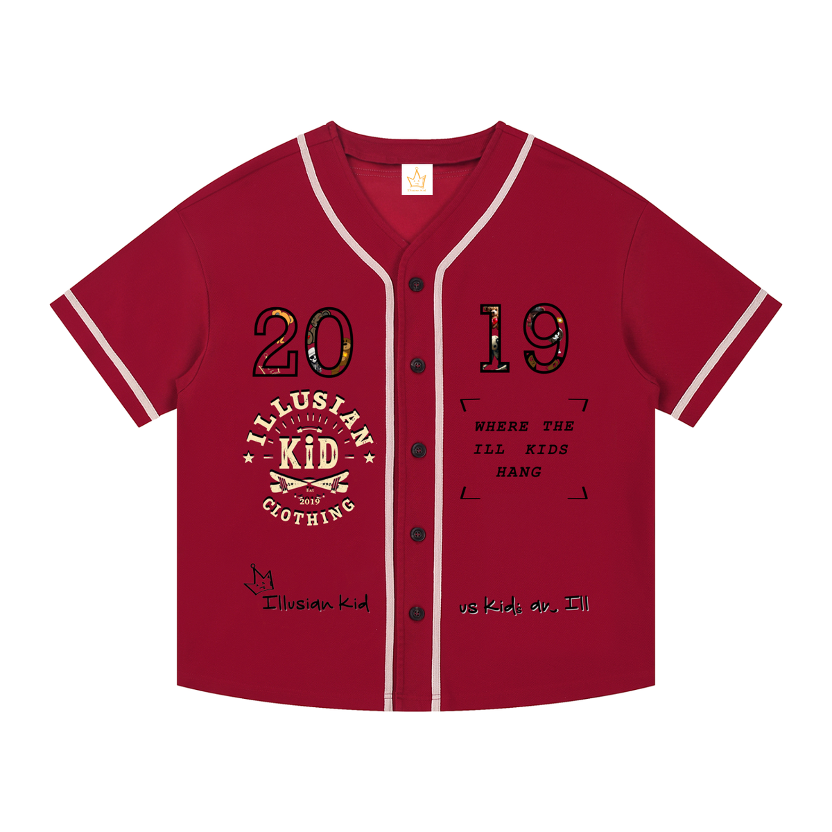 2019 Illusian Kid, Baseball Button-Up Jersey