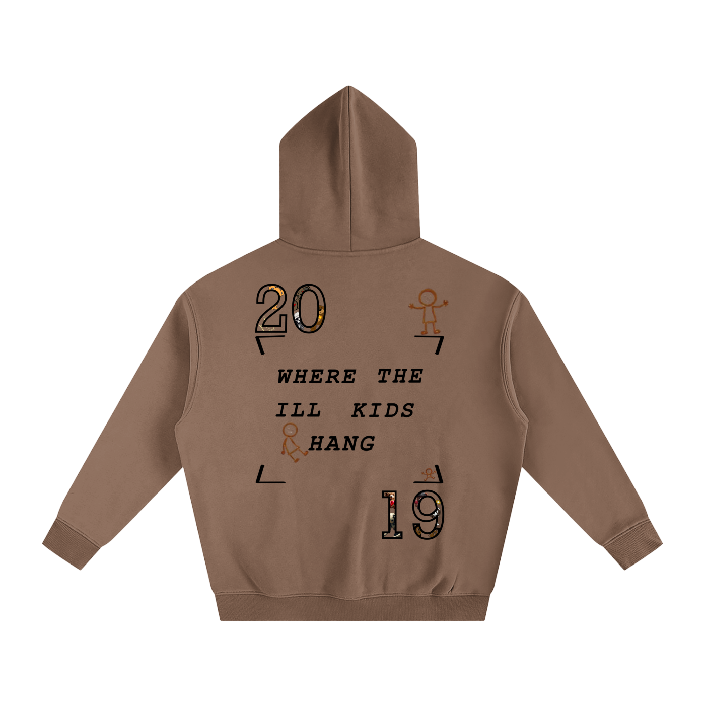 Where The Ill Kids Hang, Oversize Fleeced Hoodie