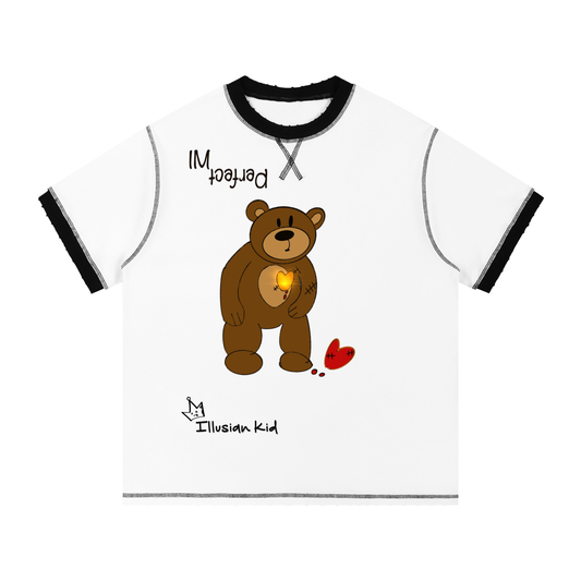 Perfect Imperfection, Contrast-Stitched Cotton T-Shirt