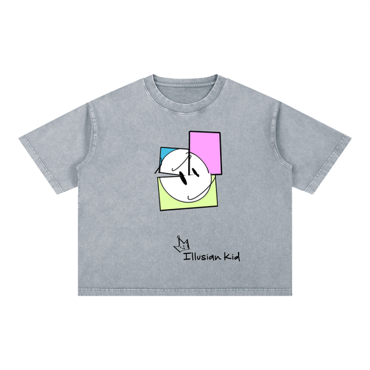 Broken Pieces, Mood Swing, Mineral Wash Boxy Cotton T-Shirt