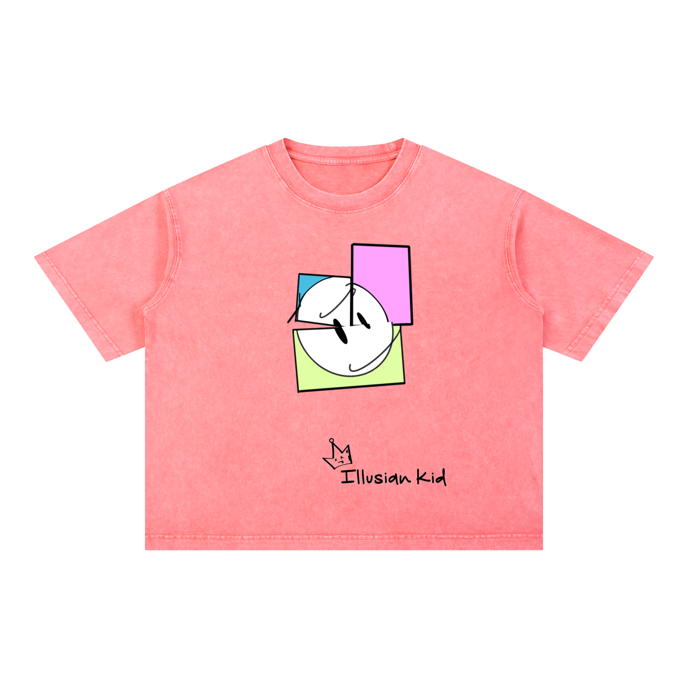 Broken Pieces, Mood Swing, Mineral Wash Boxy Cotton T-Shirt