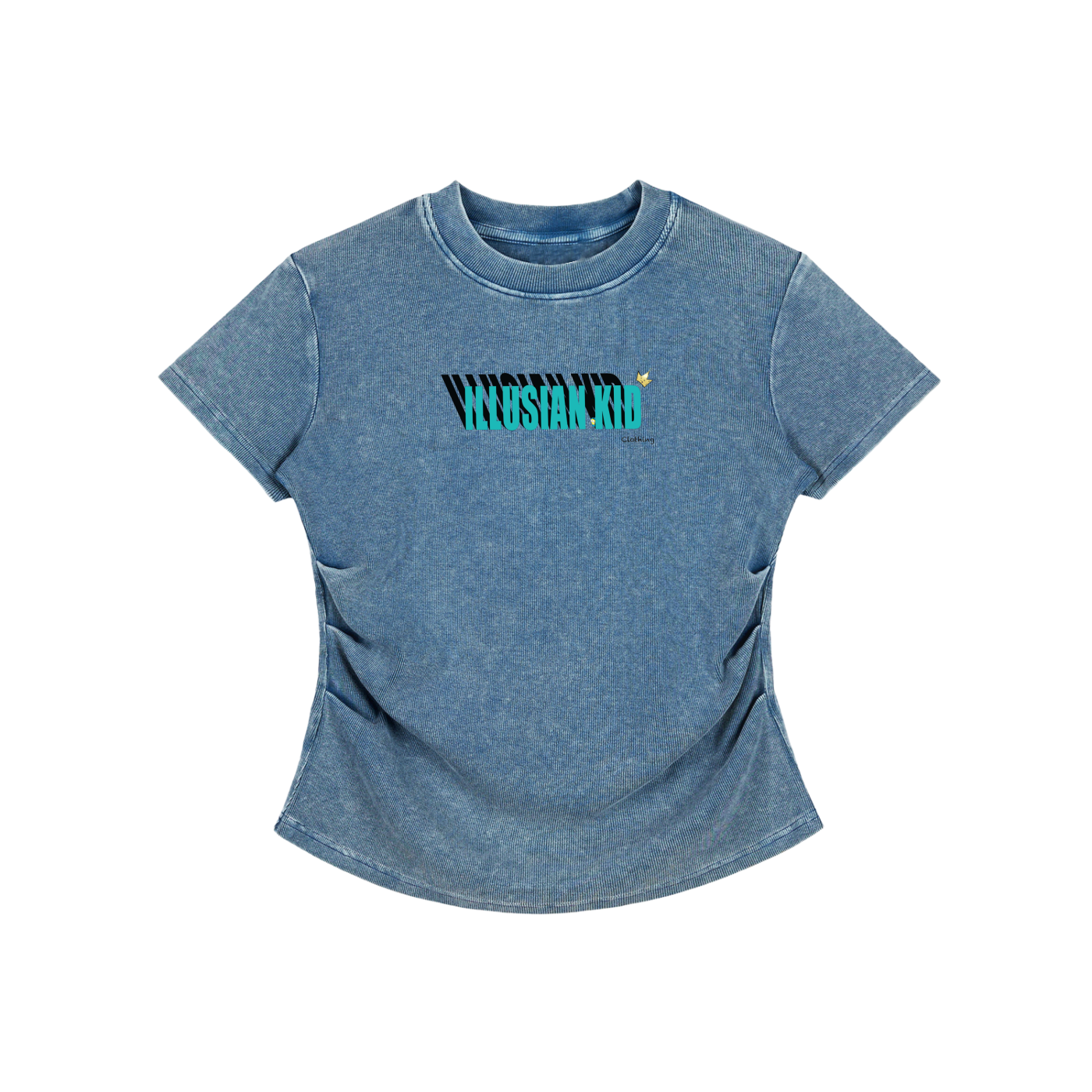 Illusian Kid Shadow Lettering, Women's Bodycon T-Shirt