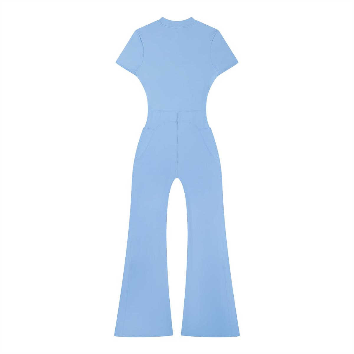 IKC, Women’s Tight Flared Leg Quarter-Zip Jumpsuit