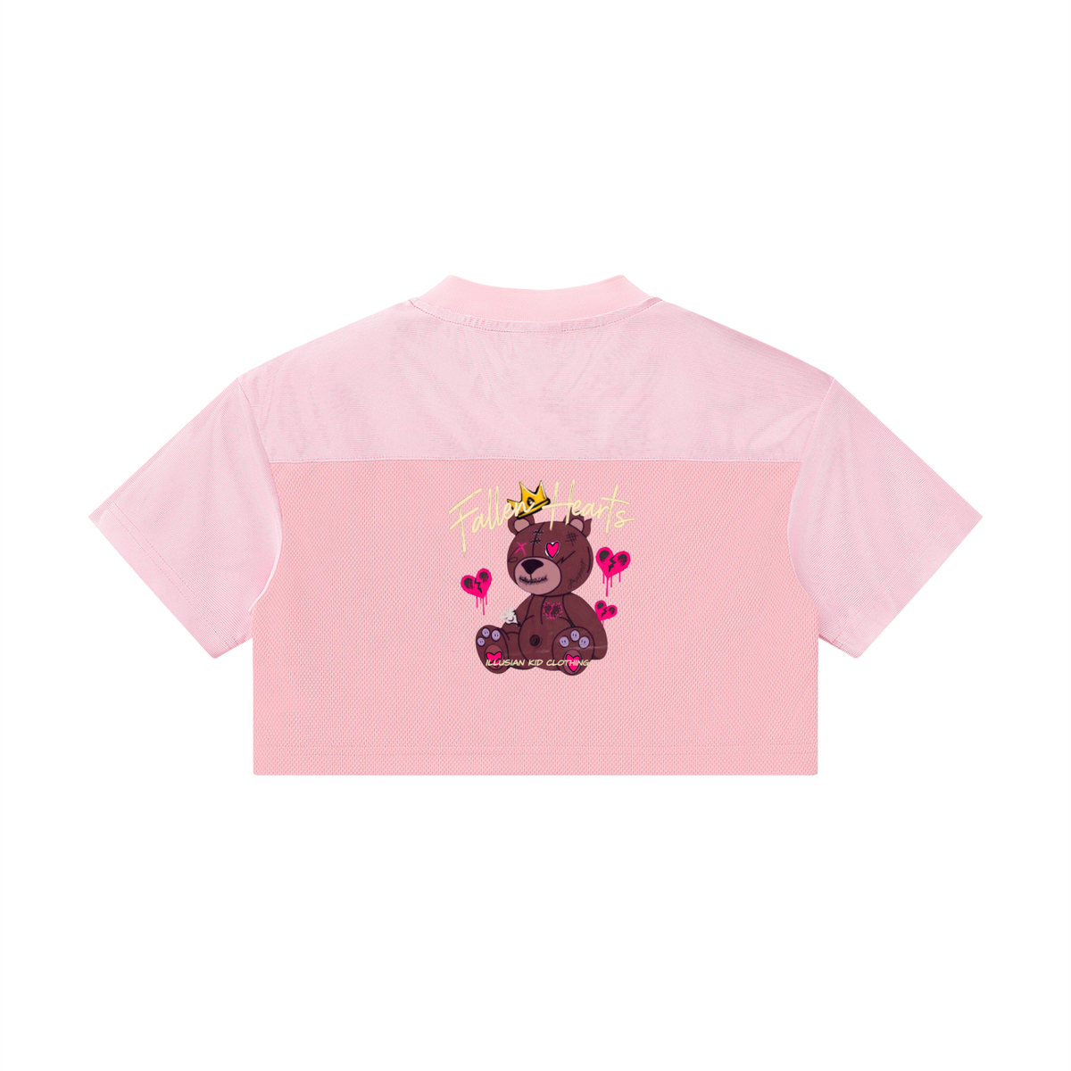 Fallen Hearts, Lifted Crown, Women’s Cropped Paneled V-Neck Jersey