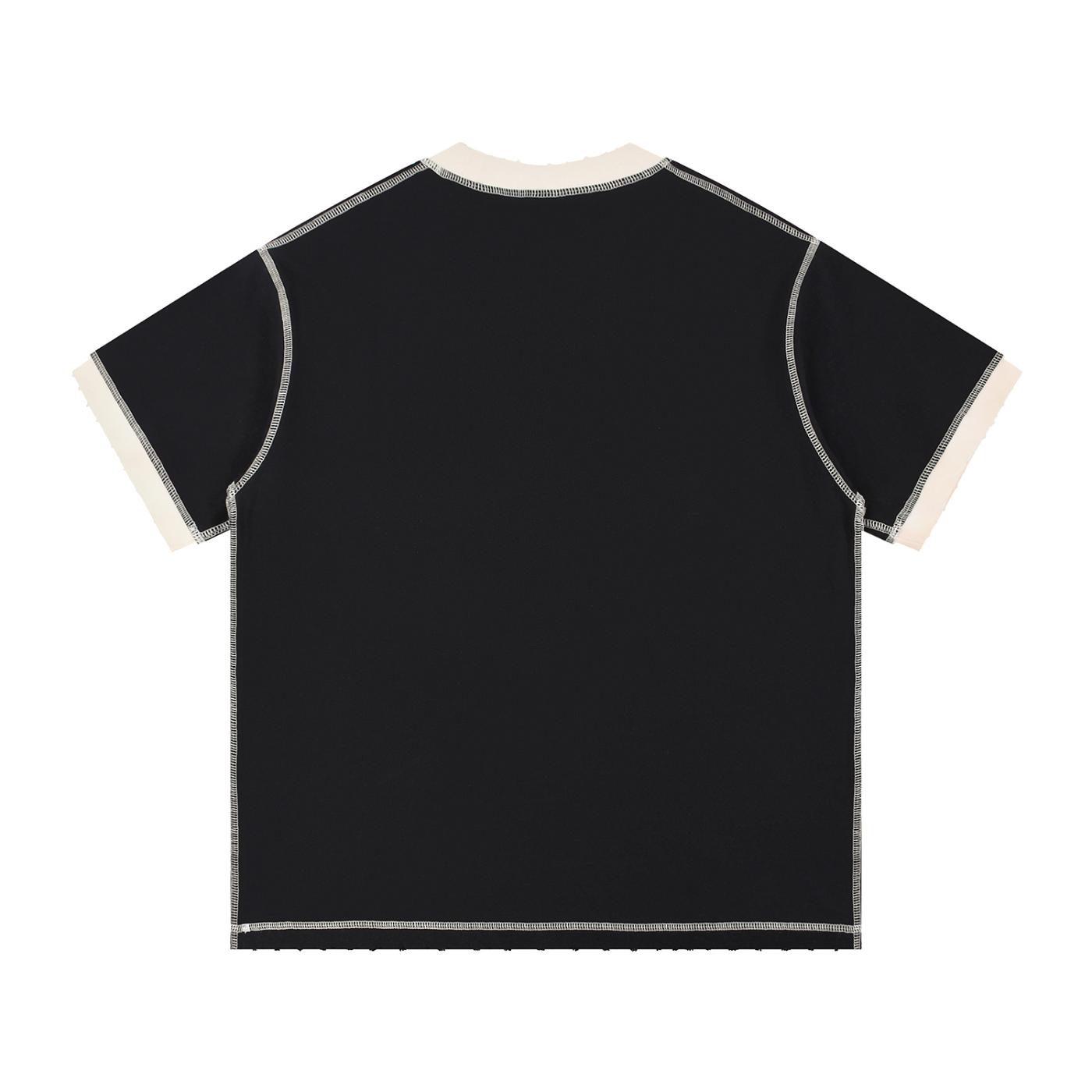 Perfect Imperfection, Contrast-Stitched Cotton T-Shirt