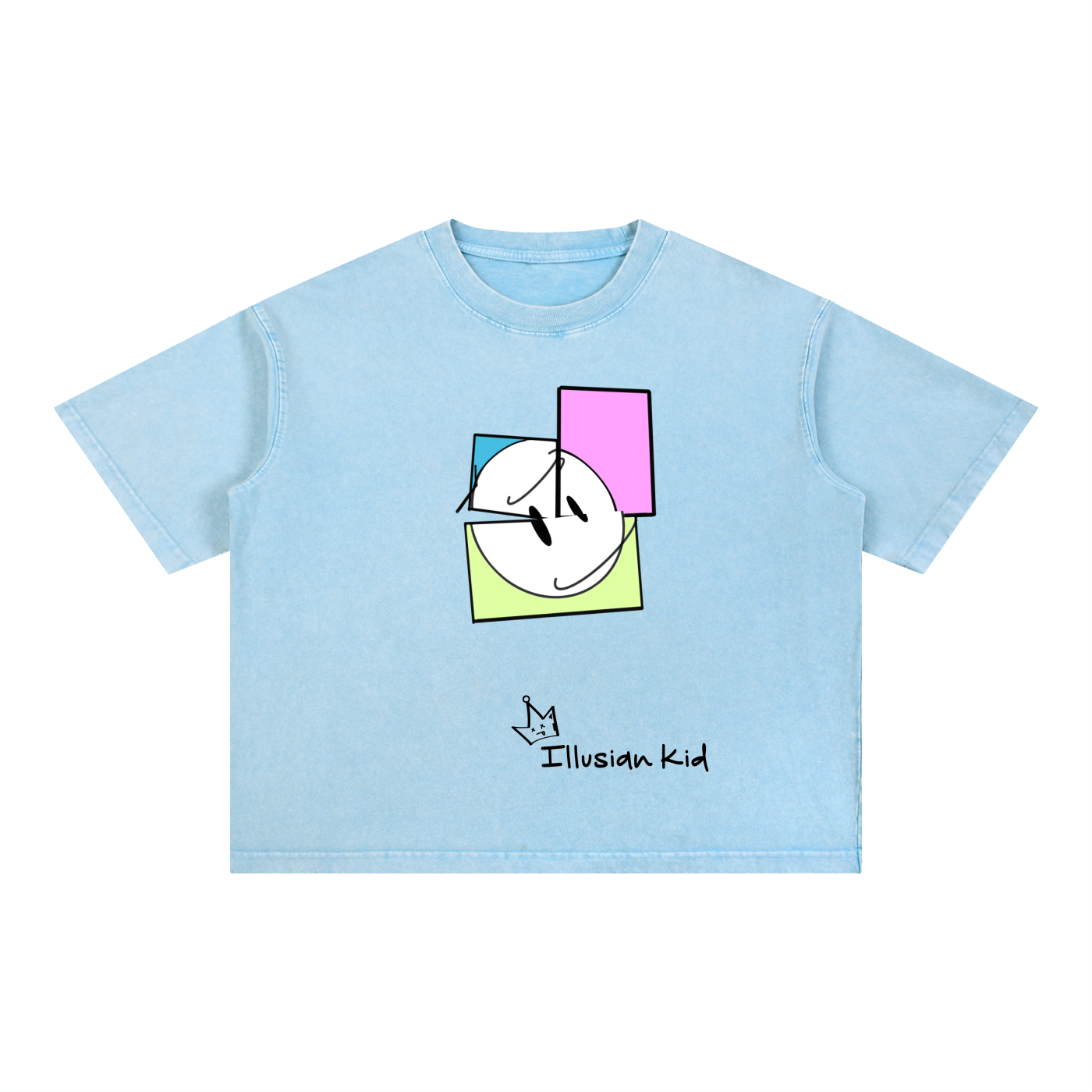 Broken Pieces, Mood Swing, Mineral Wash Boxy Cotton T-Shirt