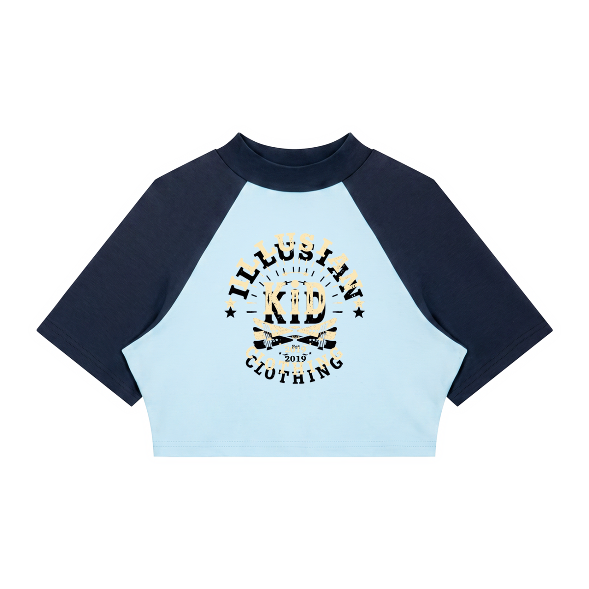 I'm Perfect, Women’s Color Block Raglan Crop T-Shirt