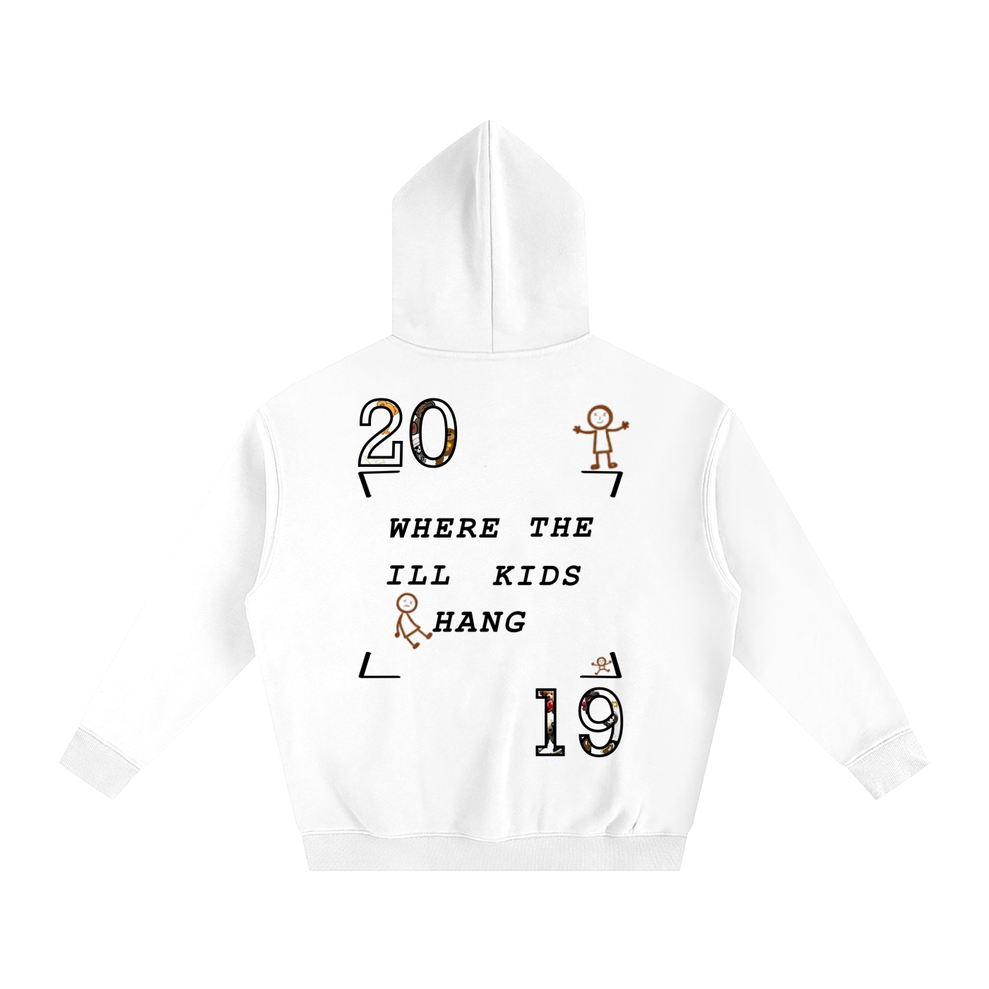 Where The Ill Kids Hang, Oversize Fleeced Hoodie