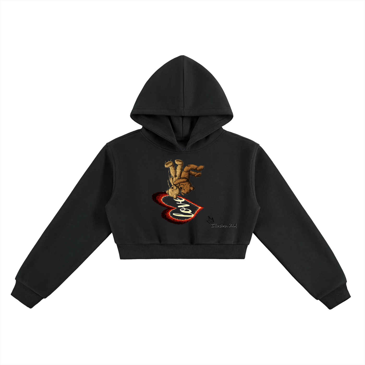 Women's Fallen Off, Dying For Love, Essential Cropped Hoodie
