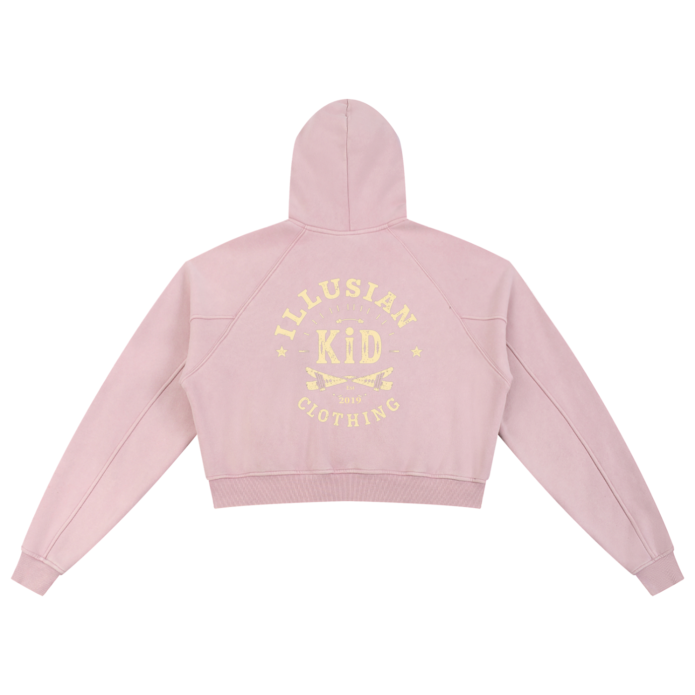 Where The Ill Kids Hang, Women's Snow Washed Cropped Hoodie