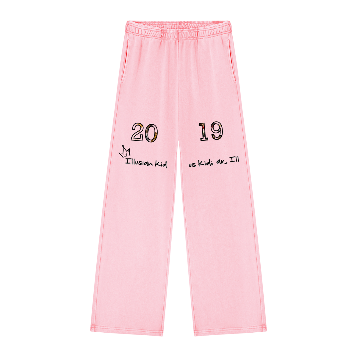 2019 Illusian Kid, Women's Mineral Wash Straight Sweatpants