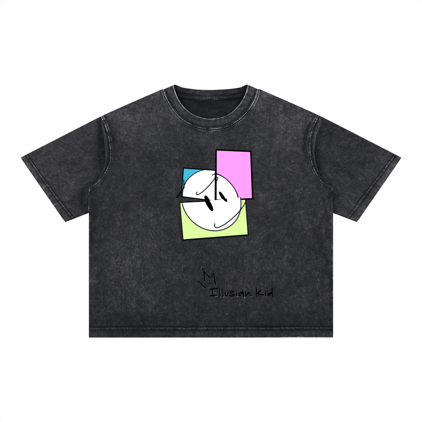 Broken Pieces, Mood Swing, Mineral Wash Boxy Cotton T-Shirt