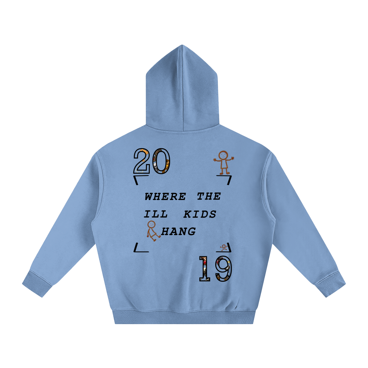 Where The Ill Kids Hang, Oversize Fleeced Hoodie