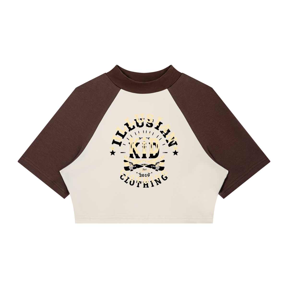 I'm Perfect, Women’s Color Block Raglan Crop T-Shirt